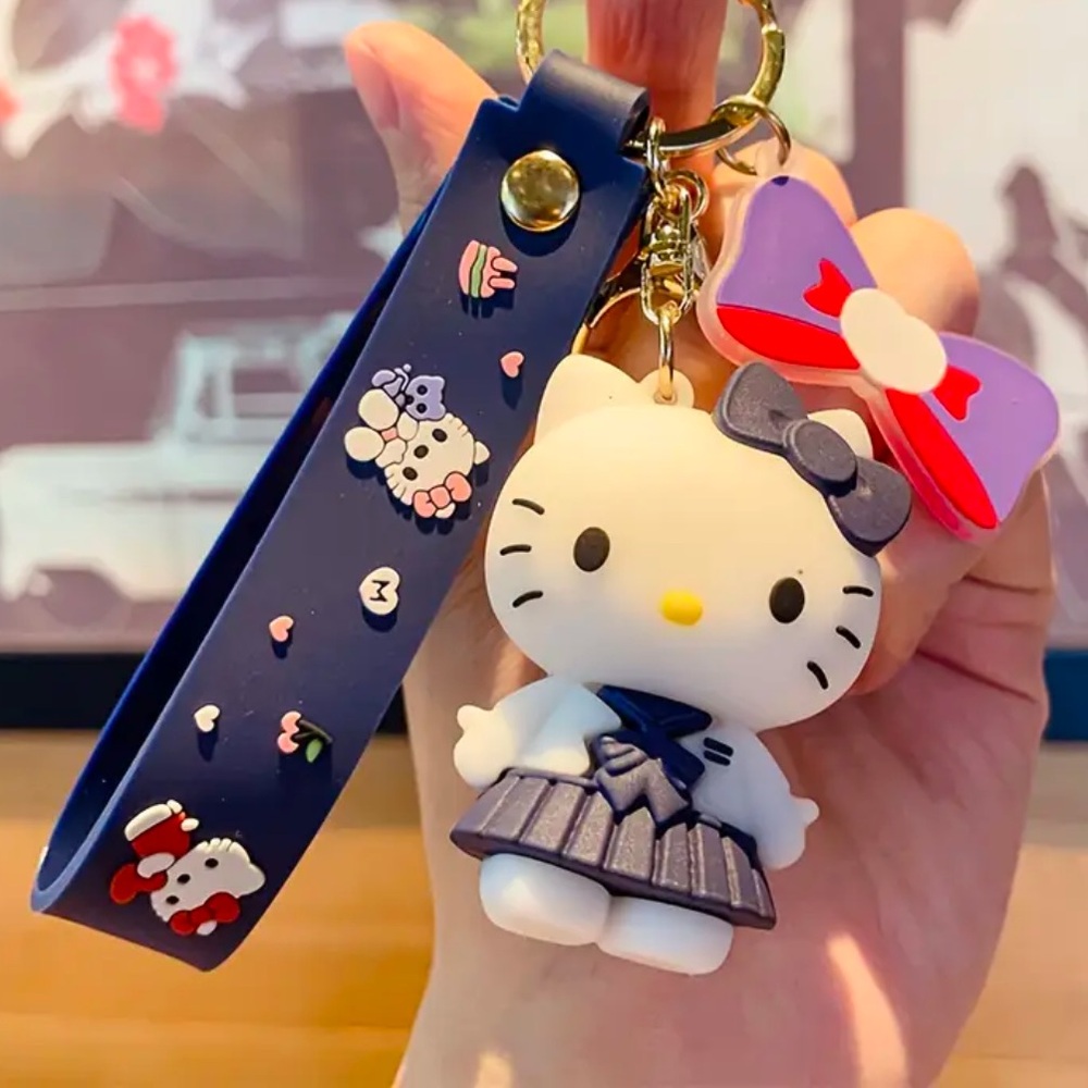 NEW SANRIO HELLO KITTY Silicone Keychain / Backpack Accessory
